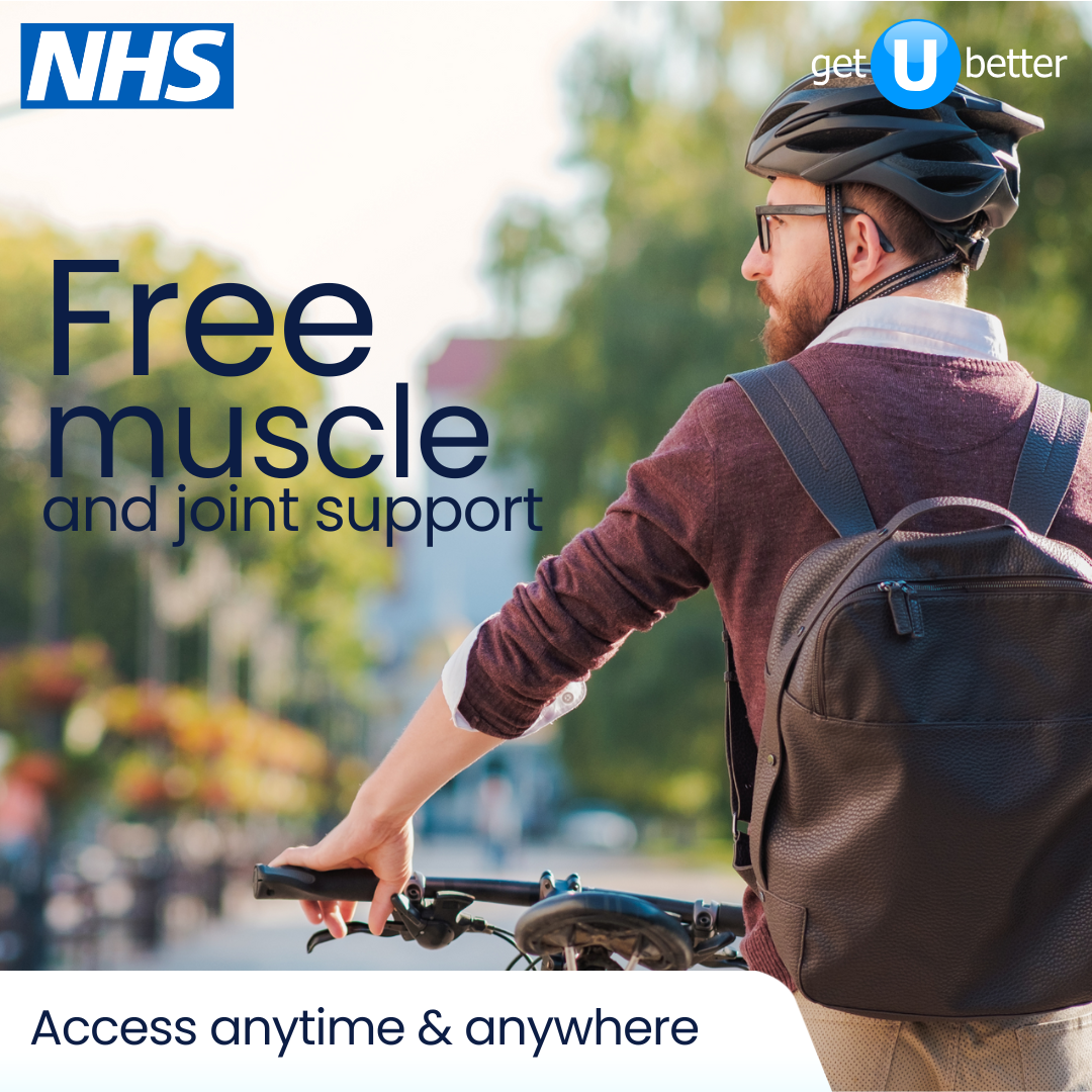 Get u better app logo on image of man riding a bike